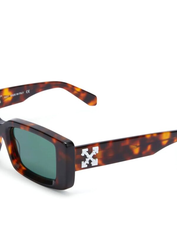 Off-White Eyewear Zonnebril met schildpadschild design - Groen