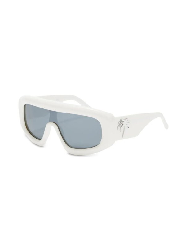 Palm Angels Eyewear Carmel zonnebril met schild montuur - Wit