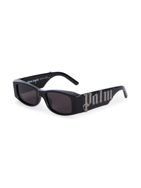 Palm Angels Eyewear Angel zonnebril met rechthoekig montuur - Zwart