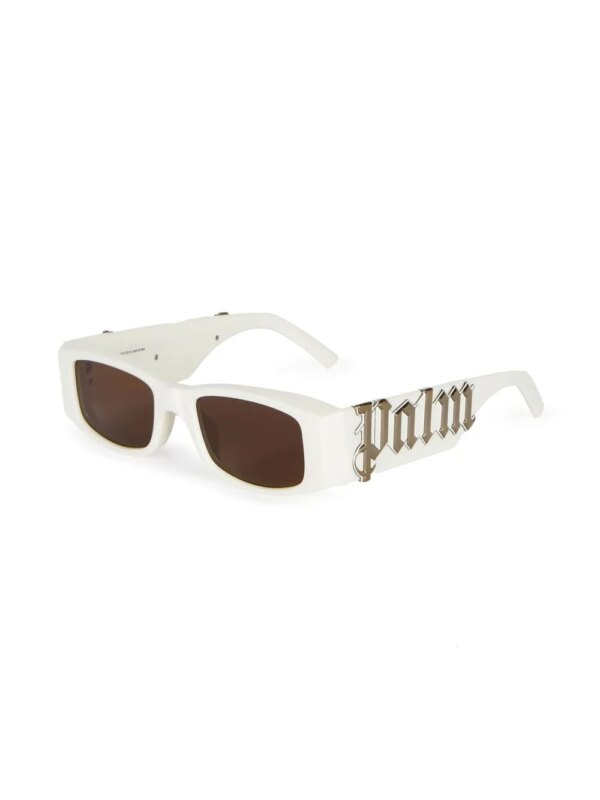 Palm Angels Eyewear Angel zonnebril met rechthoekig montuur - Wit