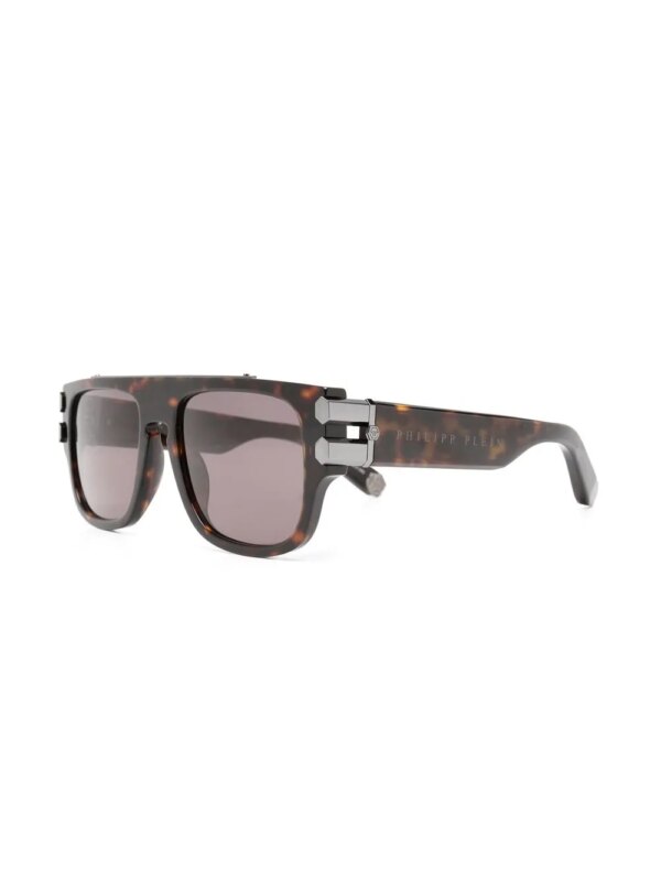 Philipp Plein Eyewear Zonnebril met schildpadschild design - Bruin