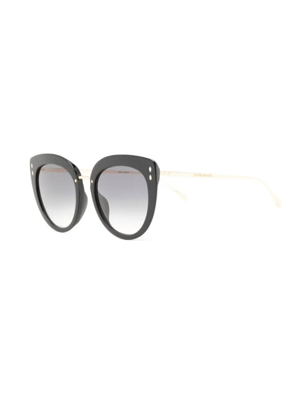 Isabel Marant Eyewear Zonnebril met rond montuur - Zwart