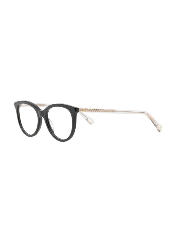 Chloé Eyewear Zonnebril met rond montuur - Zwart