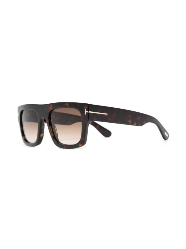 TOM FORD Eyewear Zonnebril met schildpadschild design - Bruin