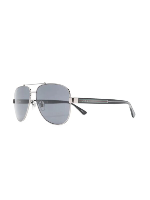 Gucci Eyewear Zonnebril met rond montuur - Zilver