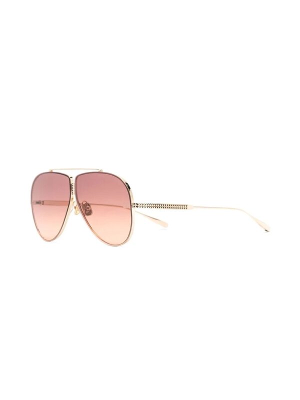 VALENTINO GARAVANI EYEWEAR Rockstud zonnebril met piloten montuur - Goud