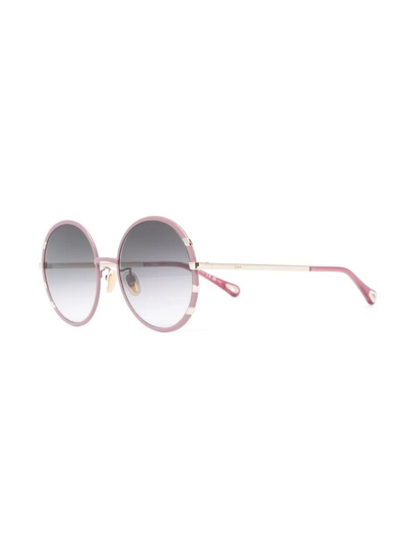 Chloé Eyewear Zonnebril met rond montuur - Roze