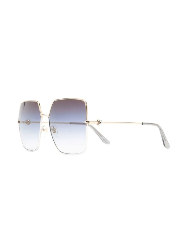 Cartier Eyewear Zonnebril met oversized montuur - Goud