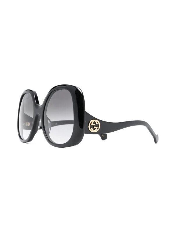 Gucci Eyewear Zonnebril met vierkant montuur - Zwart