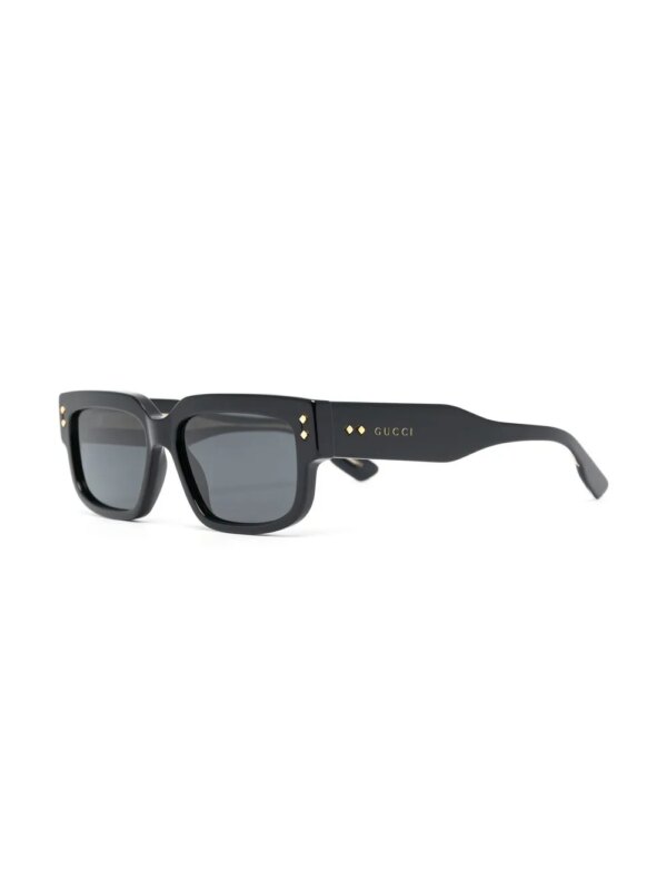 Gucci Eyewear Zonnebril met rechthoekig montuur - Zwart