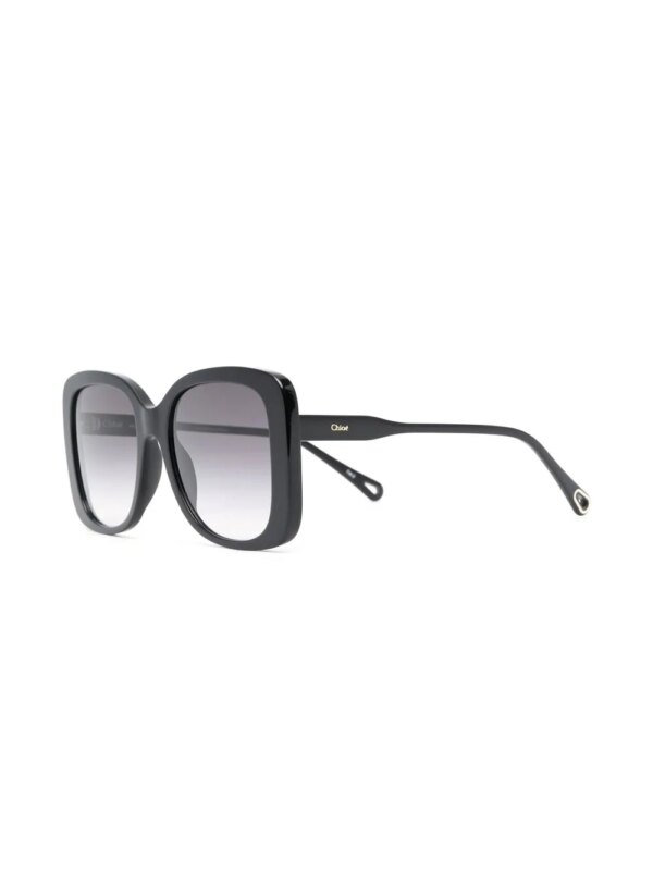 Chloé Eyewear Zonnebril met oversized montuur - Zwart
