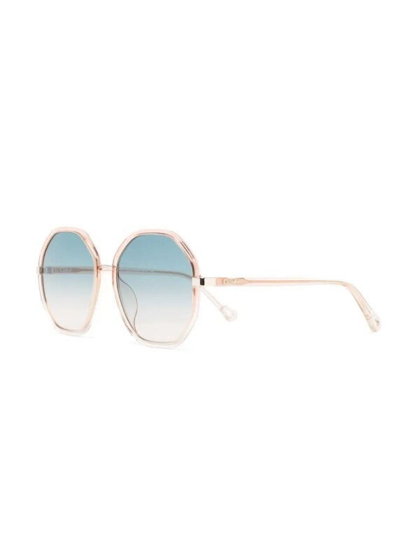 Chloé Eyewear Zonnebril met rond montuur - Oranje