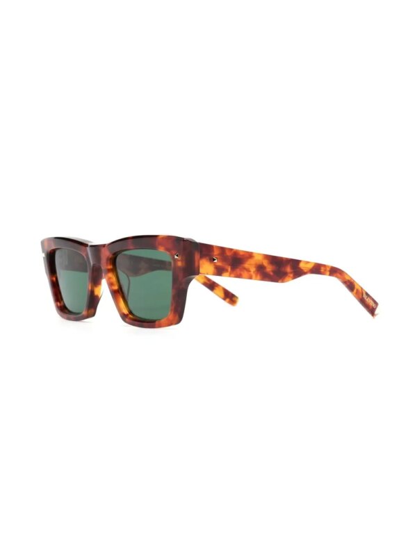 VALENTINO GARAVANI EYEWEAR Rockstud zonnebril met vierkant montuur - Bruin