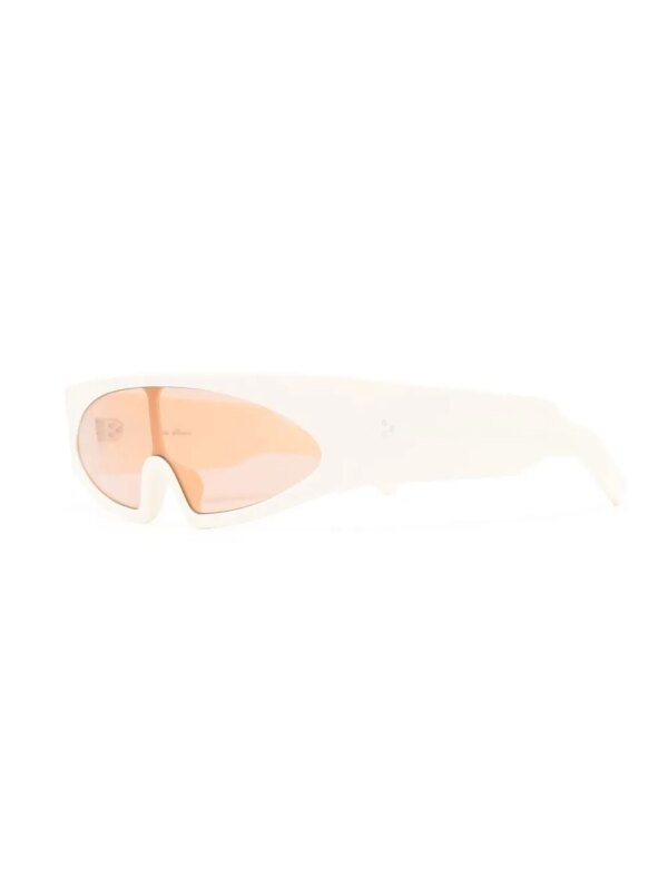 Rick Owens Zonnebril met rechthoekig montuur - Beige