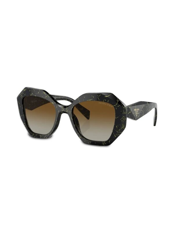Prada Eyewear Zonnebril met marmerprint - Zwart