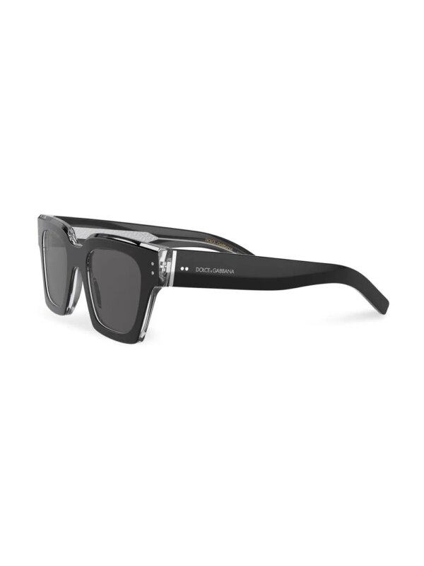 Dolce & Gabbana Eyewear Zonnebril met wayfarer montuur - Zwart