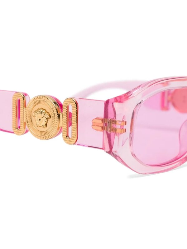 Versace Kids Zonnebril met rechthoekig montuur - Roze