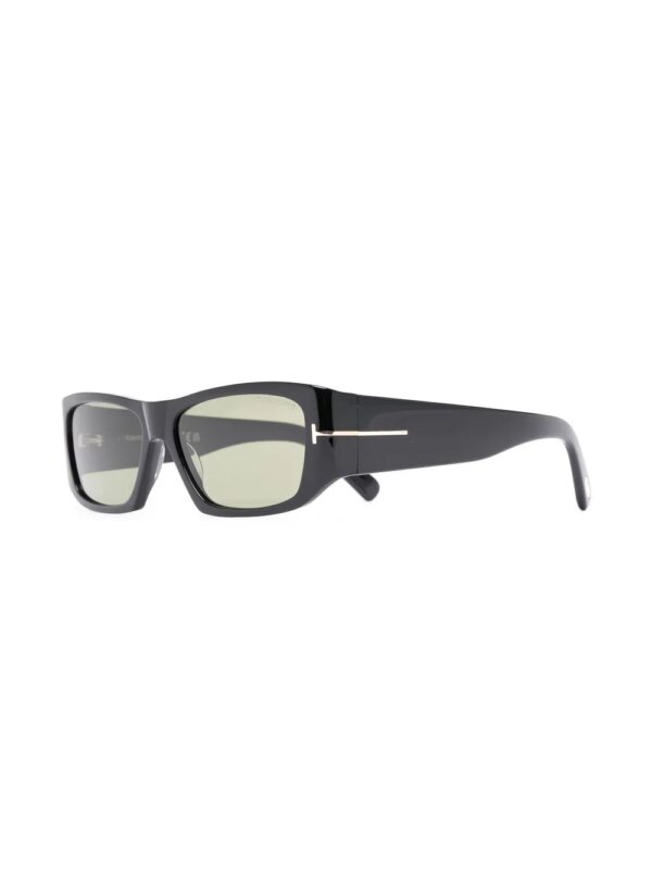 TOM FORD Eyewear Zonnebril met rechthoekig montuur - Zwart