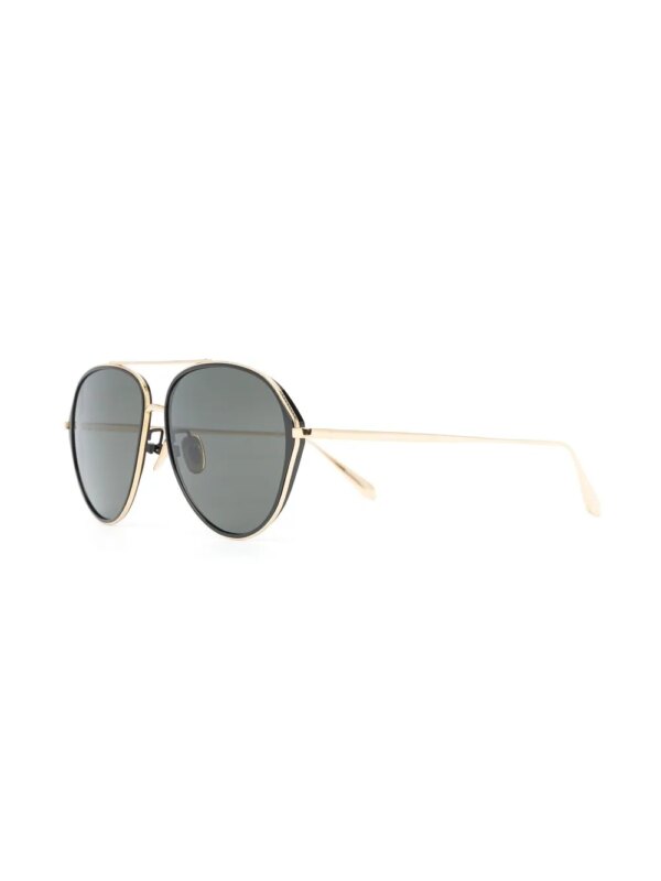 Linda Farrow Noa zonnebril met oversized montuur - Goud