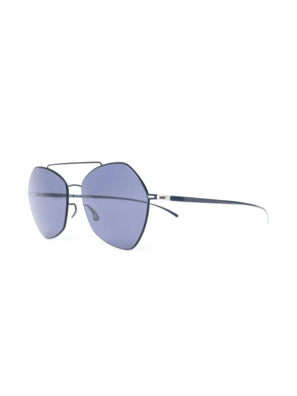 Mykita Zonnebril met rond montuur - Blauw
