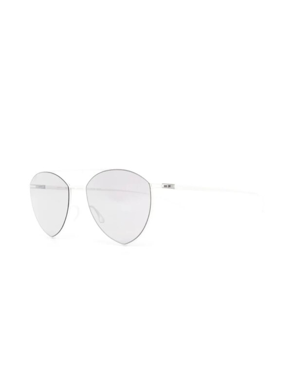 Mykita Zonnebril met rond montuur - Wit