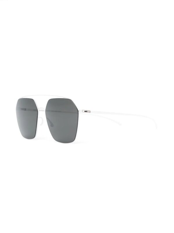 Mykita Tilla zonnebril met geometrisch montuur - Wit