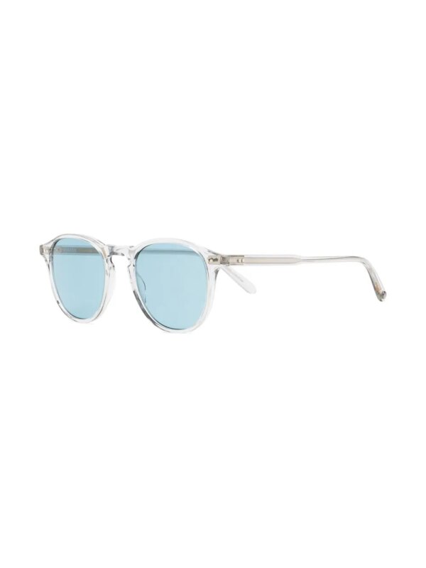 Garrett Leight Hampton zonnebril met rond montuur - Blauw