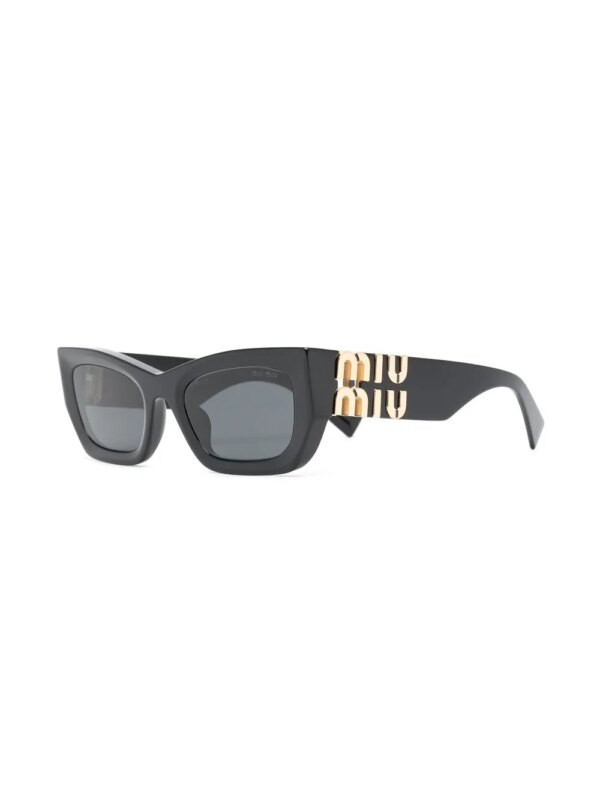 Miu Miu Eyewear Zonnebril met rechthoekig montuur - Zwart