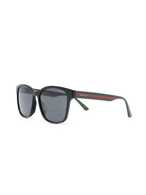 Gucci Eyewear Zonnebril met vierkant montuur - Zwart