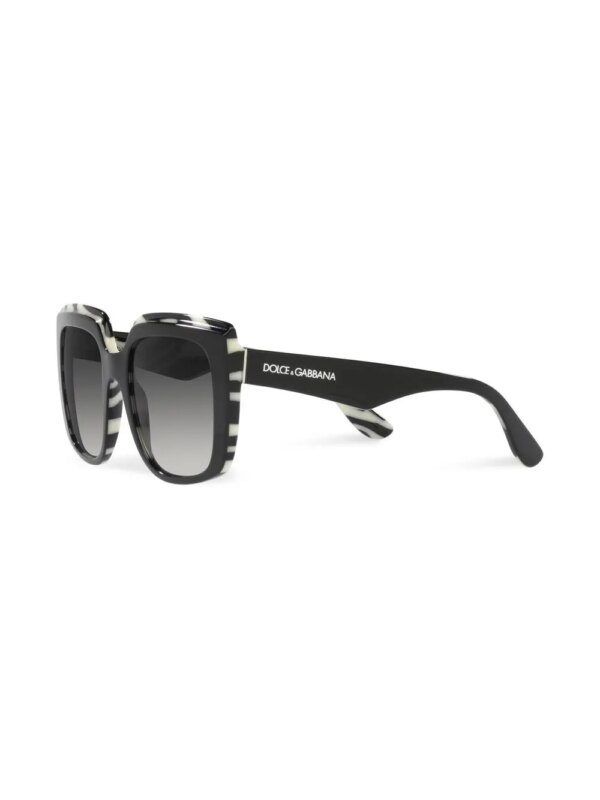 Dolce & Gabbana Eyewear Zonnebril met zebraprint - Zwart