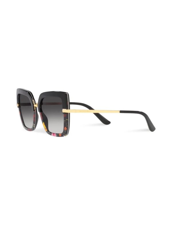 Dolce & Gabbana Eyewear Zonnebril met schildpadschild design - Zwart