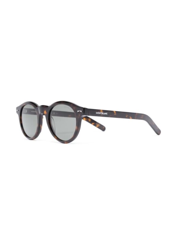 Montblanc Zonnebril met rond montuur - Bruin