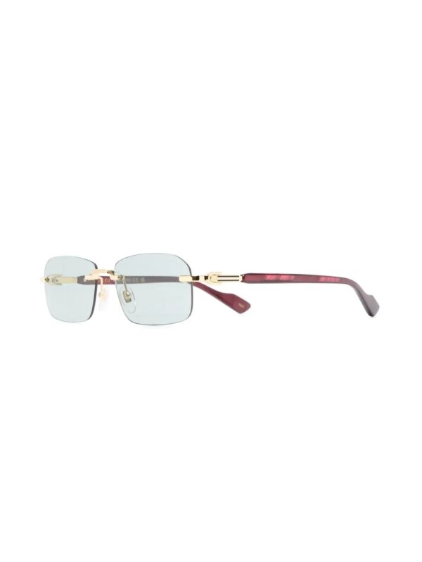 Gucci Eyewear GG1221S zonnebril met rechthoekig montuur - Goud