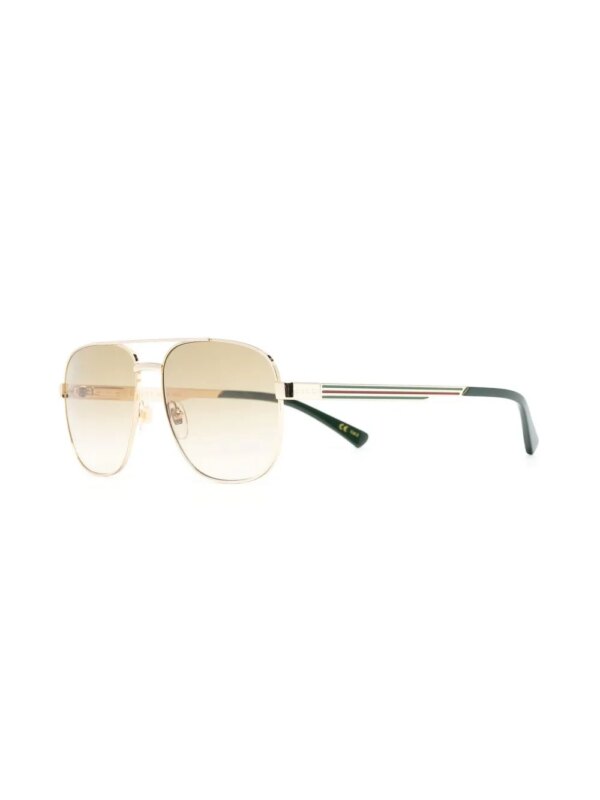 Gucci Eyewear Zonnebril met piloten montuur - Goud