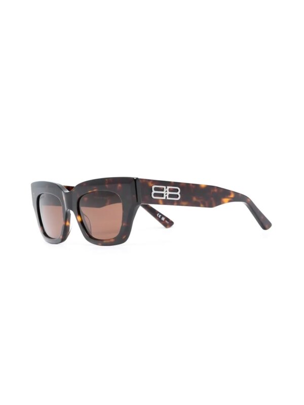 Balenciaga Eyewear Zonnebril met vierkant montuur - Bruin