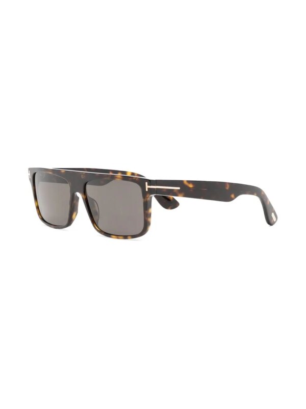 TOM FORD Eyewear Zonnebril met vierkant montuur - Bruin