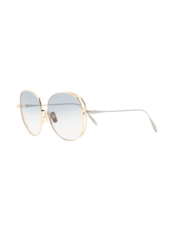 Dita Eyewear Zonnebril met rond montuur - Goud
