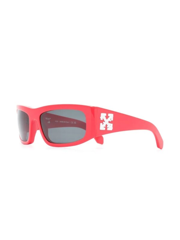 Off-White Eyewear Arrows zonnebril met rechthoekig montuur - Rood
