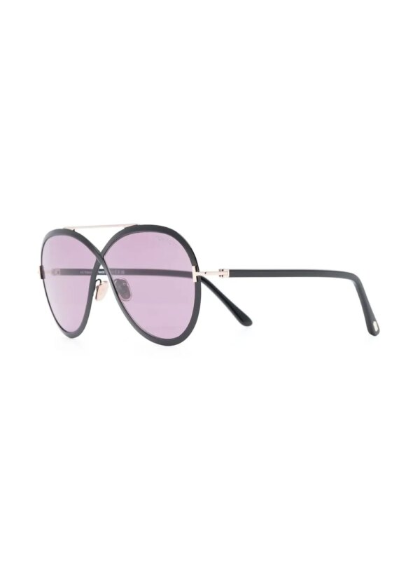 TOM FORD Eyewear Zonnebril met hoge montuur - Zwart
