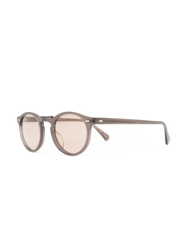 Oliver Peoples Zonnebril met rond montuur - Bruin