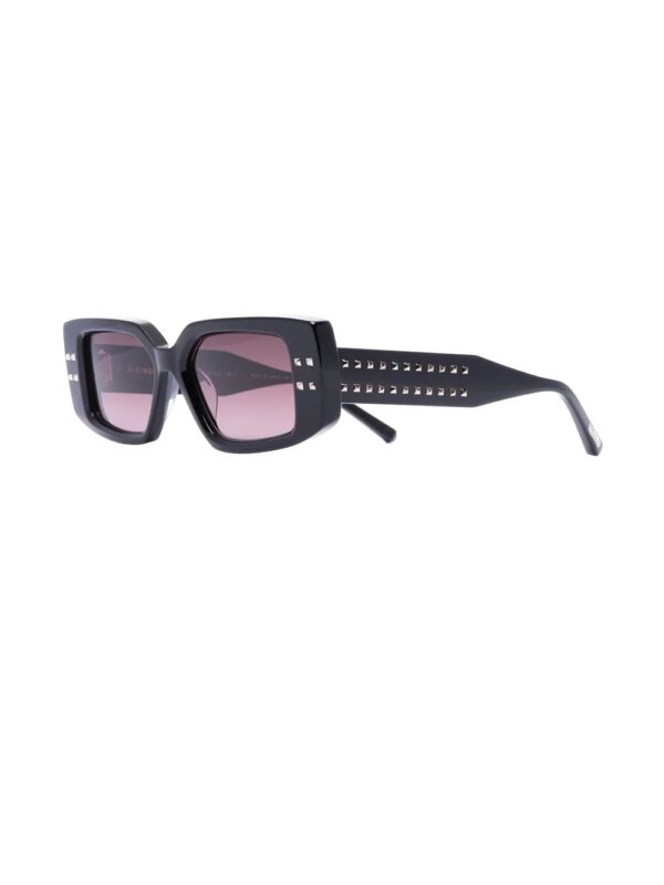 VALENTINO GARAVANI EYEWEAR Rockstud zonnebril met vierkant montuur - Zwart