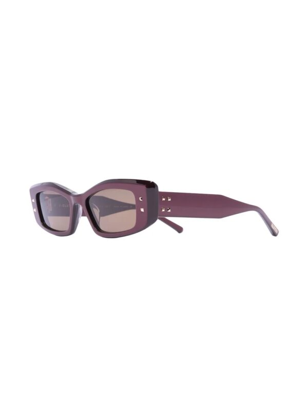 VALENTINO GARAVANI EYEWEAR Zonnebril met rechthoekig montuur - Rood