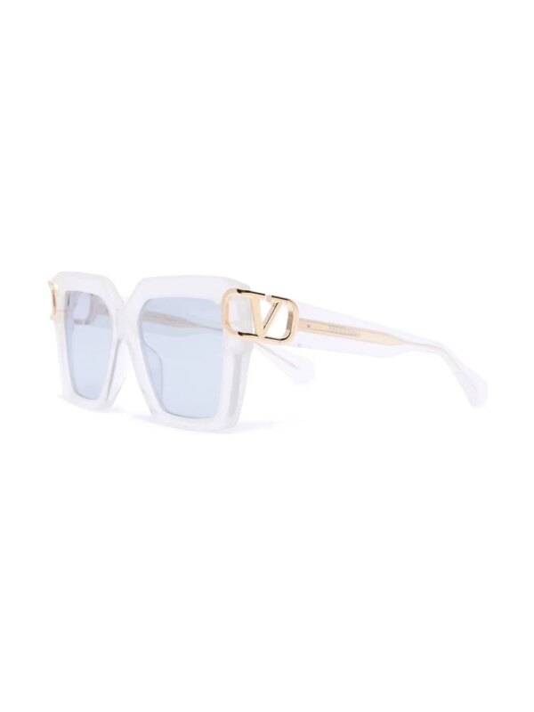 VALENTINO GARAVANI EYEWEAR VLogo Signature zonnebril met vierkant montuur - Wit