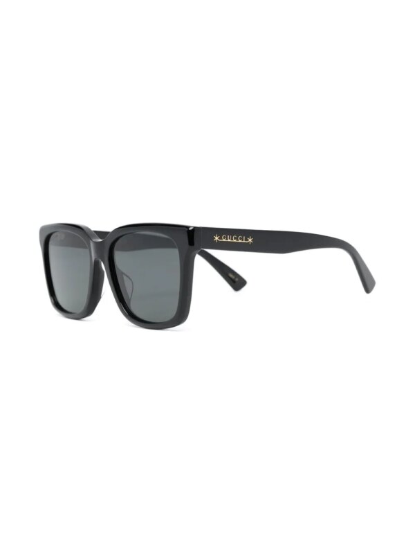 Gucci Eyewear Zonnebril met vierkant montuur - Zwart
