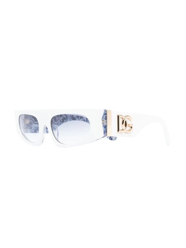 Dolce & Gabbana Eyewear Zonnebril met vierkant montuur - Wit