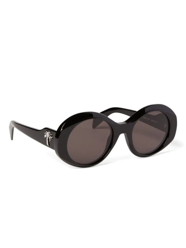 Palm Angels Eyewear Doyle zonnebril met rond montuur - Zwart