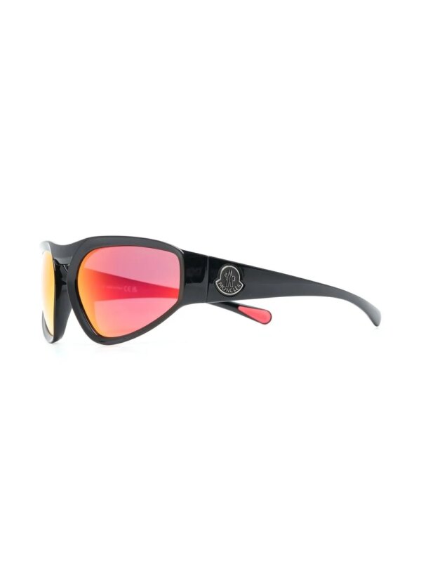 Moncler Eyewear Pentagra zonnebril met geometrisch montuur - Zwart