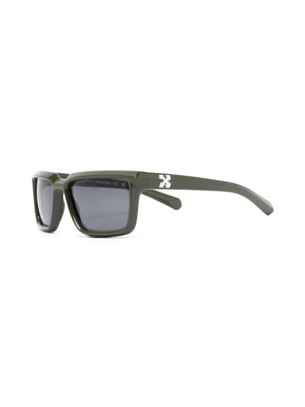Off-White Eyewear Zonnebril met vierkant montuur - Groen