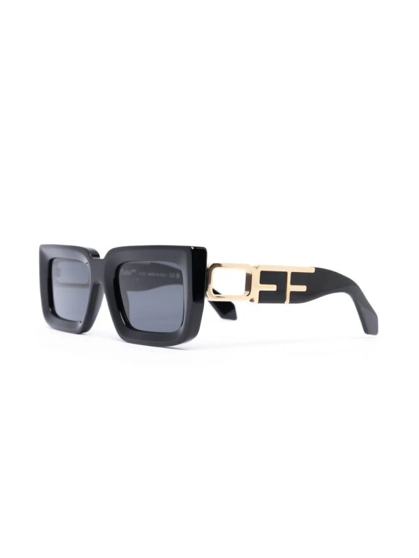 Off-White Eyewear Boston zonnebril met logo applicatie - Zwart