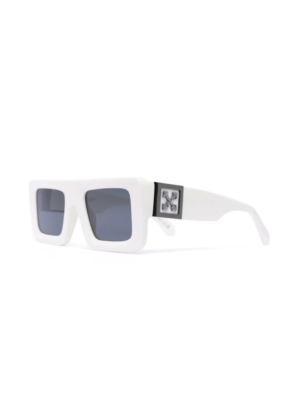 Off-White Eyewear Zonnebril met rechthoekig montuur - Wit